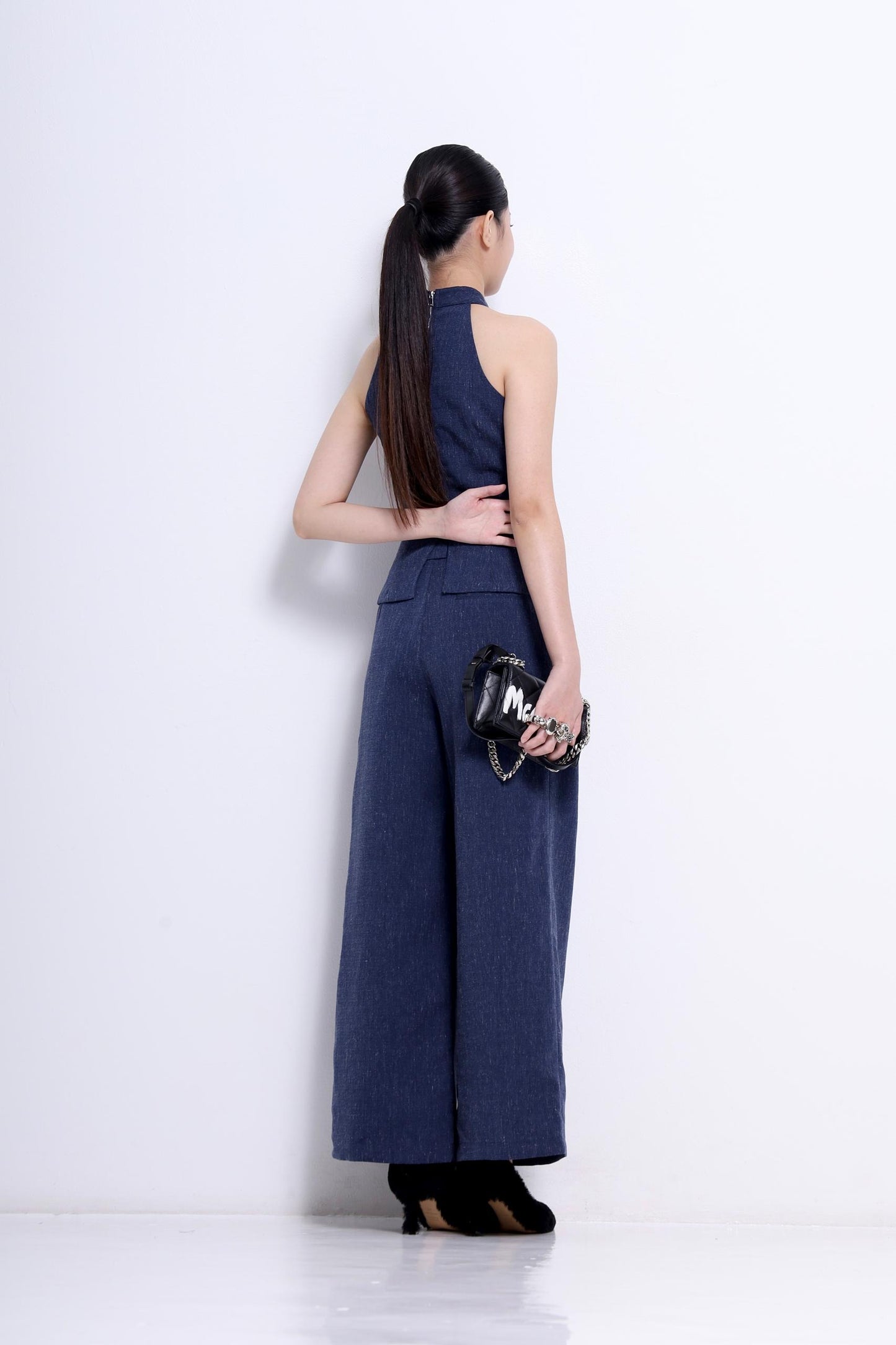 Solar Cut Out Linen Top