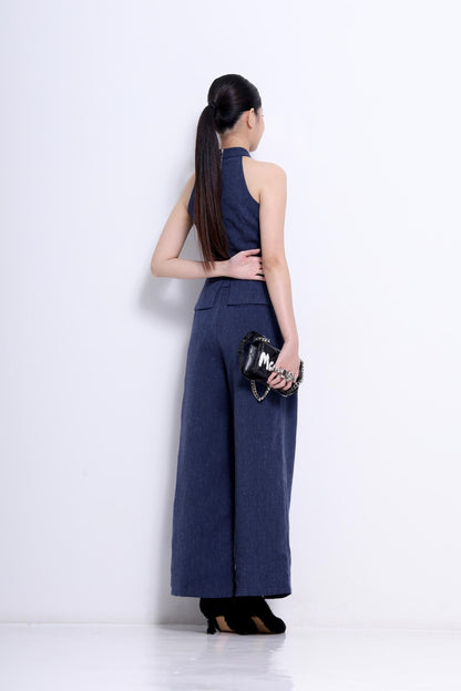 Solar Cut Out Linen Top