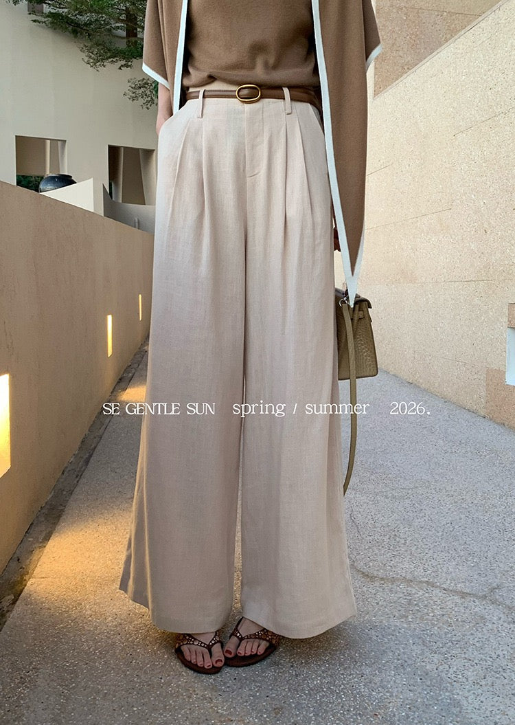 Hana Ramie Wide Legged Pants