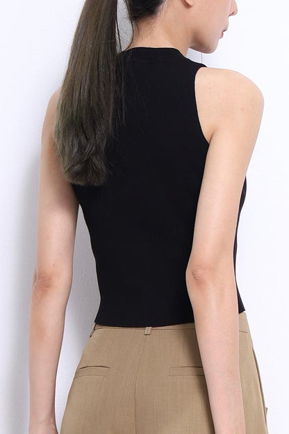 Camille Rose Ribbed Knit Top