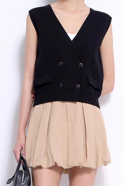 Lindsay V-Neck Knit Vest