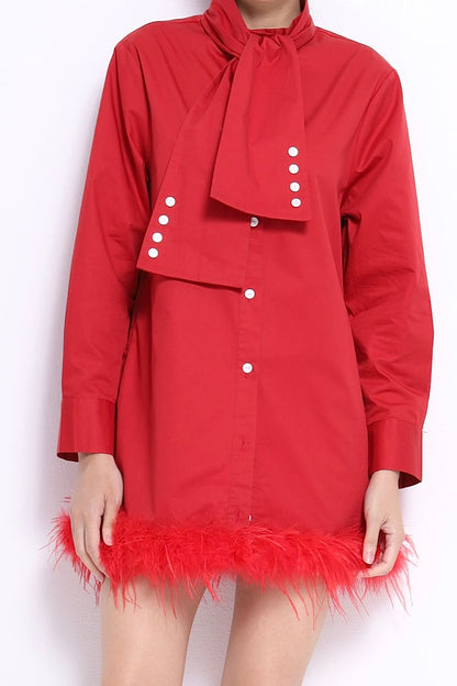 Jinny Feather Shirt Dress