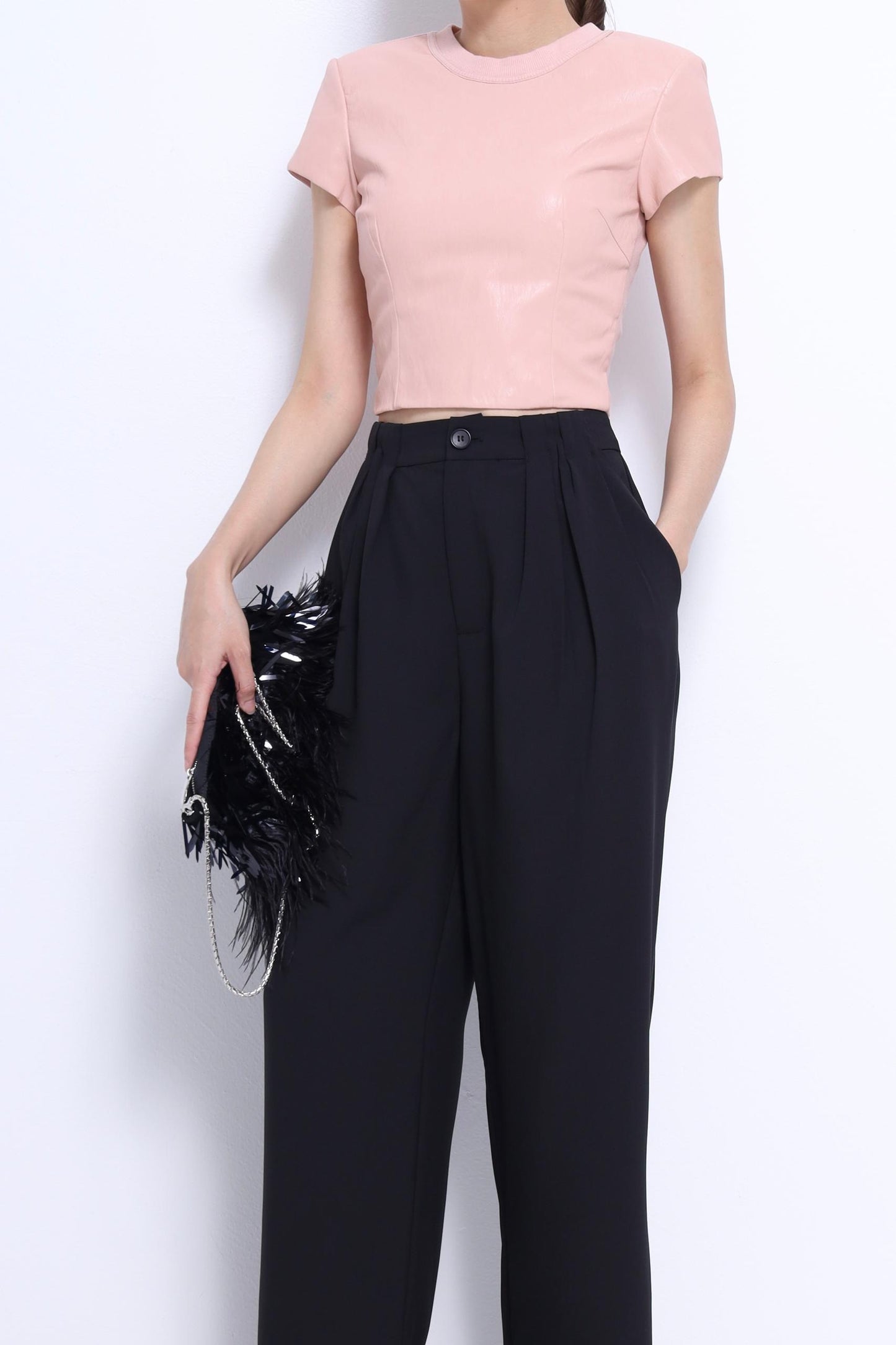 Olivia Faux Leather Top