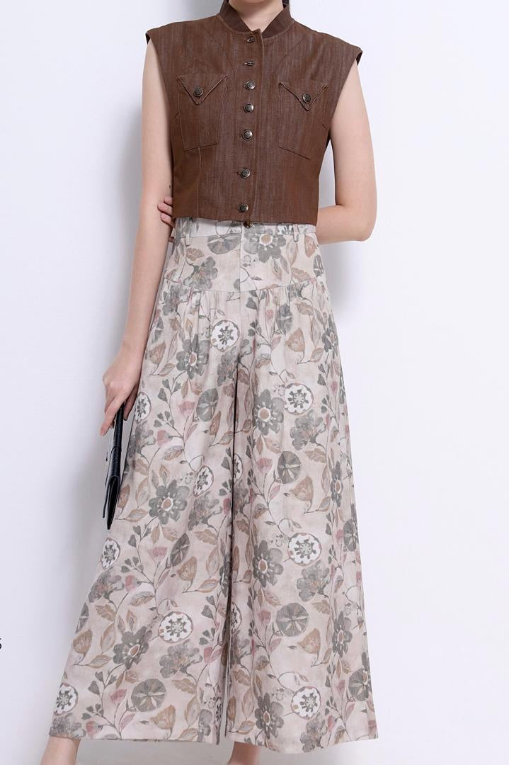 Kaia Cropped Denim Vest