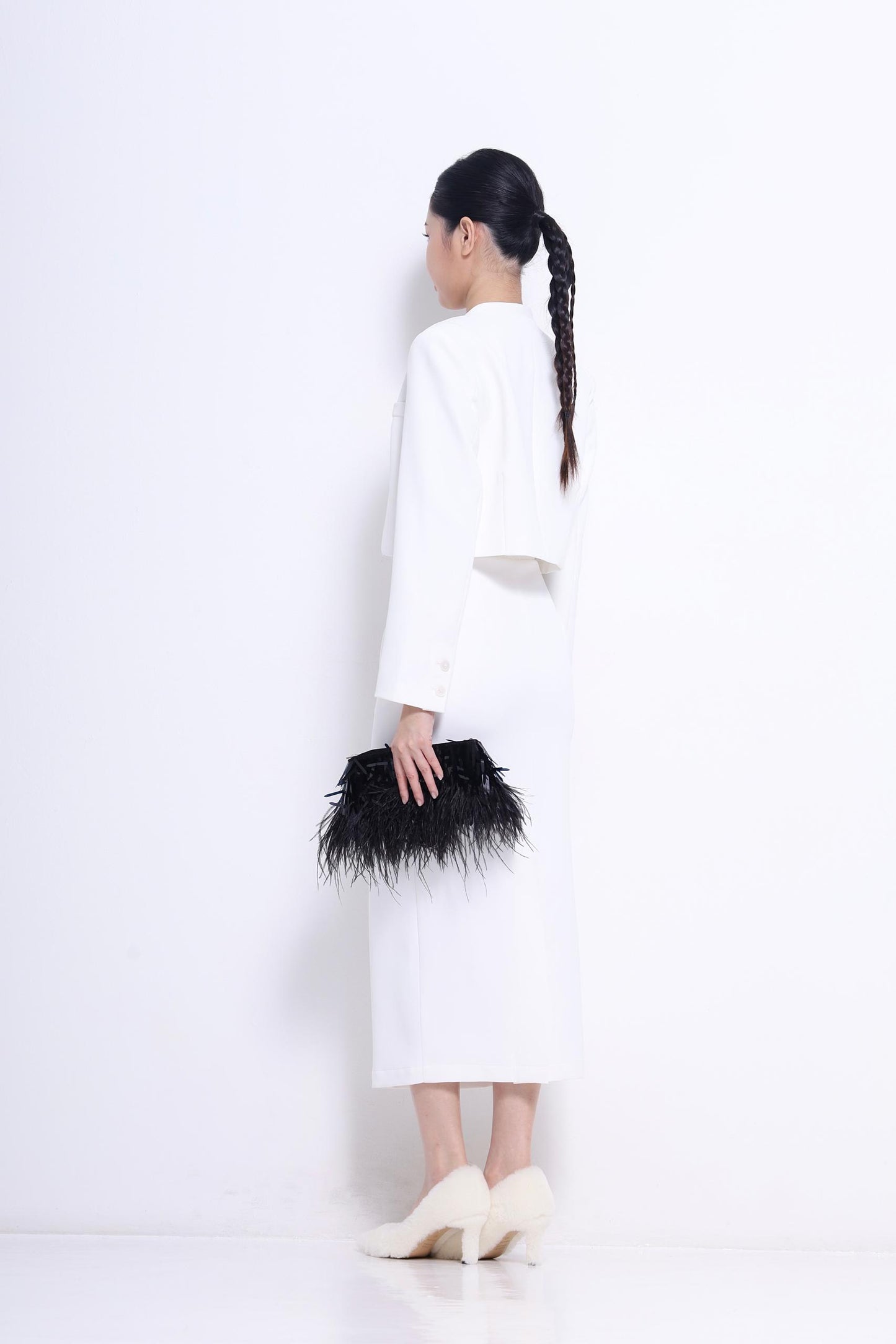 Lyla Tailored Cropped Open Jacket