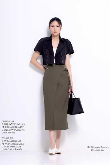 Opal Cropped Blazer Top