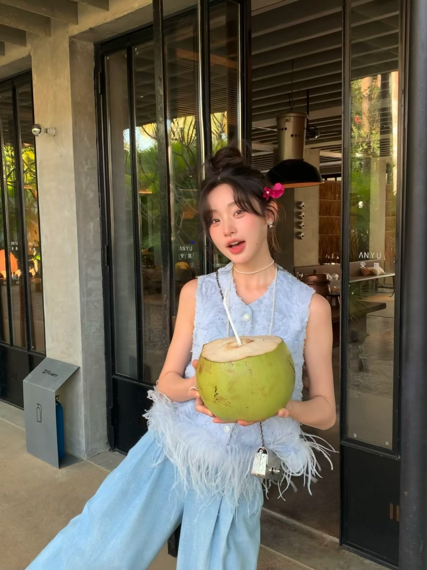 Celeste Feather Embellished Vest