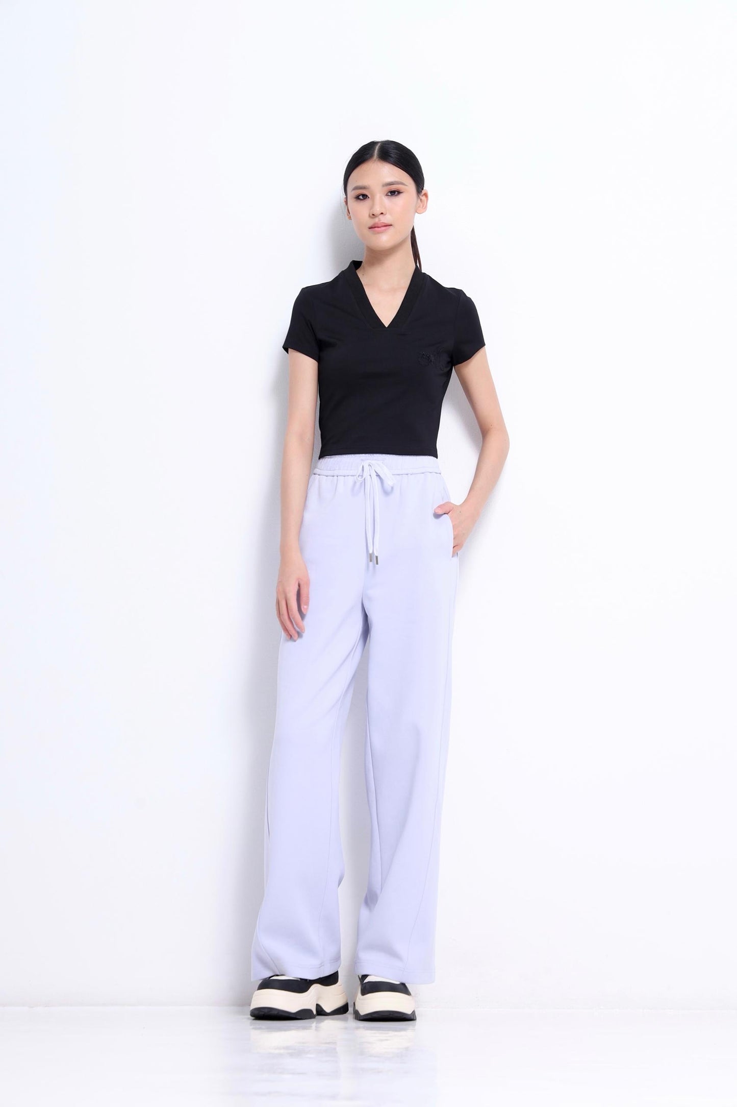 Carly V-Neck Embroidered Top