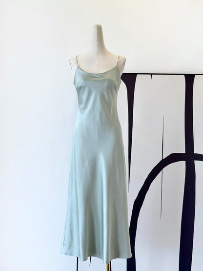 Niya Satin Dress with Pearl Strap