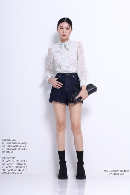 Maro Lavalliere Chiffon Blouse