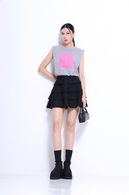 Lia Layered Lace Broderie Skirt