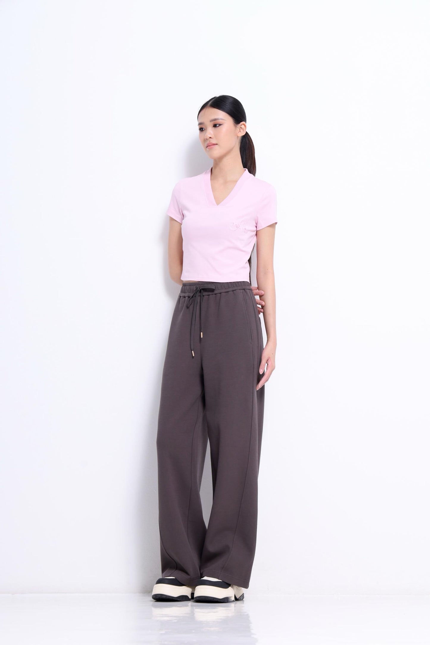 Carly V-Neck Embroidered Top