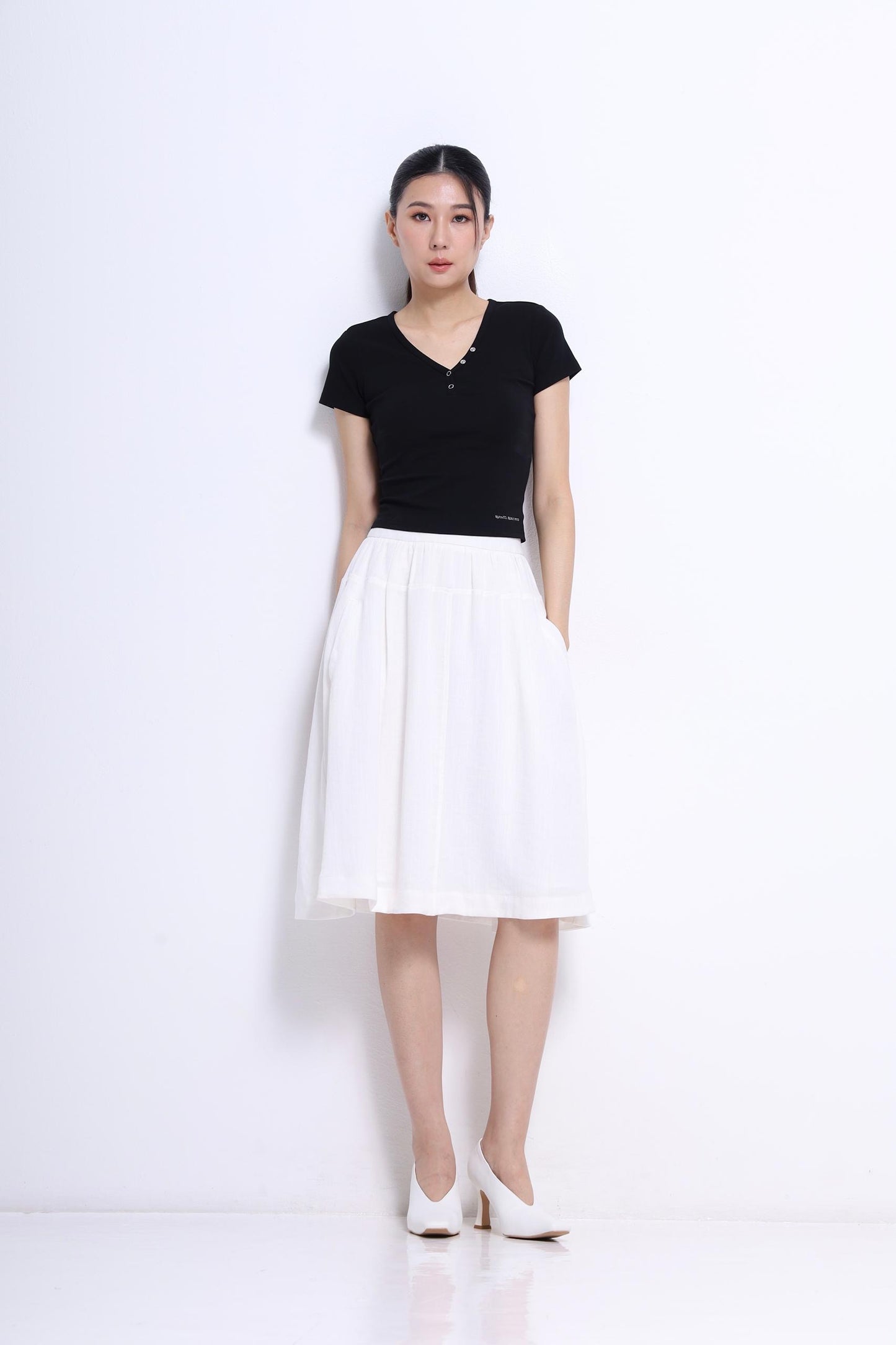 Lindy A-line Midi Skirt