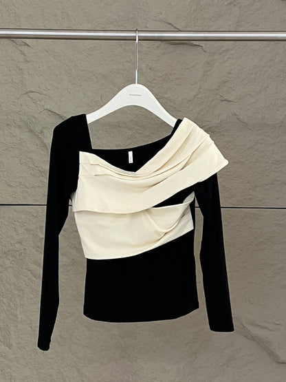 Hana Asymmetrical Knit Blouse