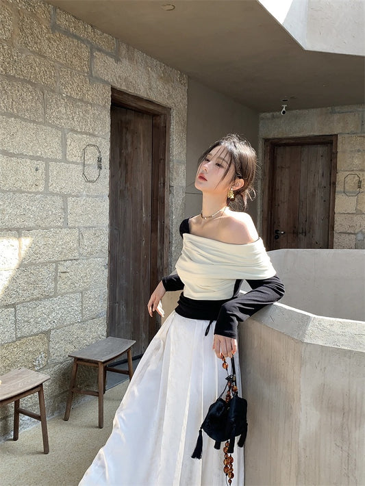 Hana Asymmetrical Knit Blouse