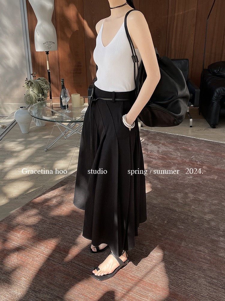 Olivia Asymmetrical Pleated Skirt