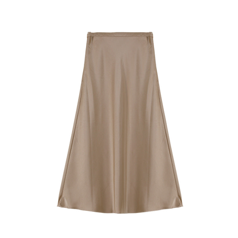 Nancy Satin Bias Cut Midaxi Skirt