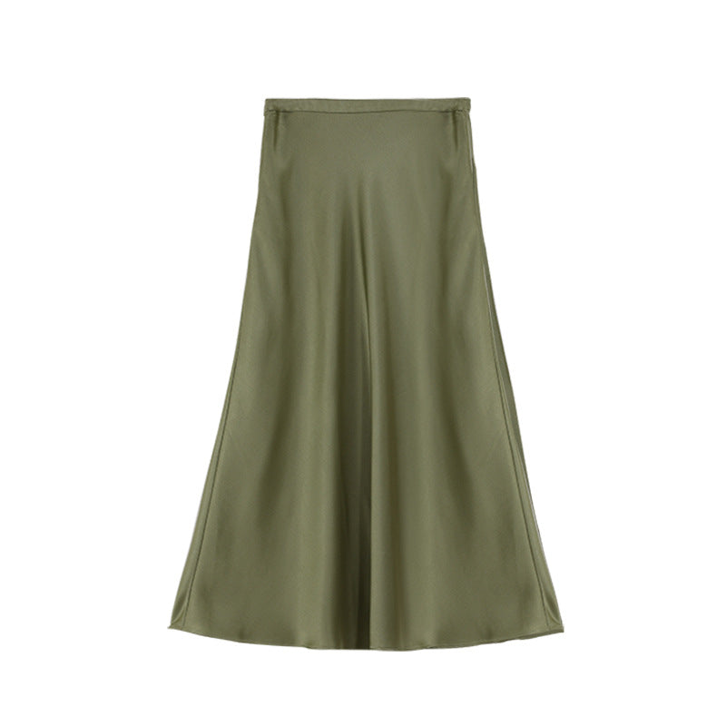 Nancy Satin Bias Cut Midaxi Skirt