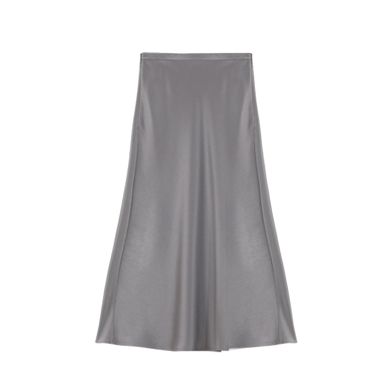 Nancy Satin Bias Cut Midaxi Skirt