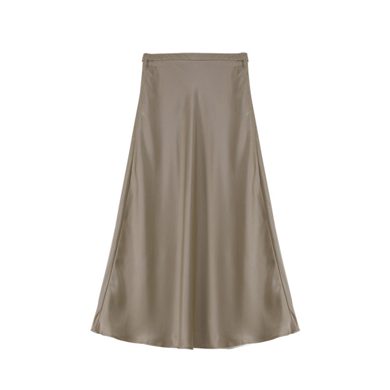 Nancy Satin Bias Cut Midaxi Skirt