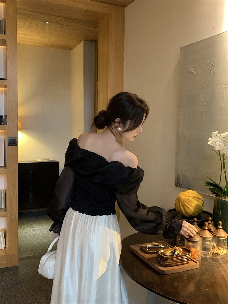 Zyna Off Shoulder Oriental Blouse