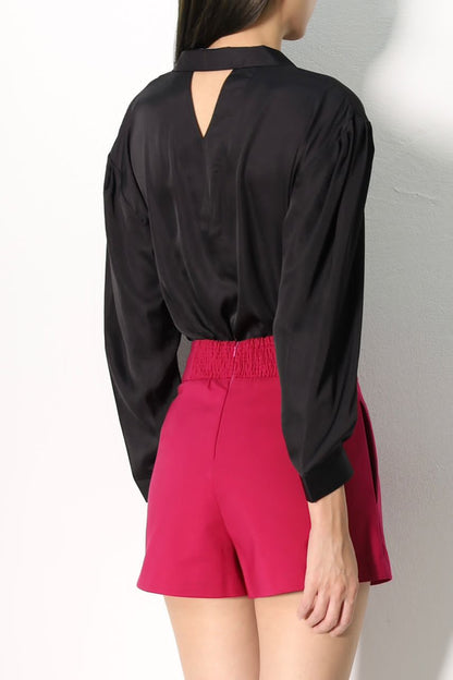 Amy Cutout Satin Shirt