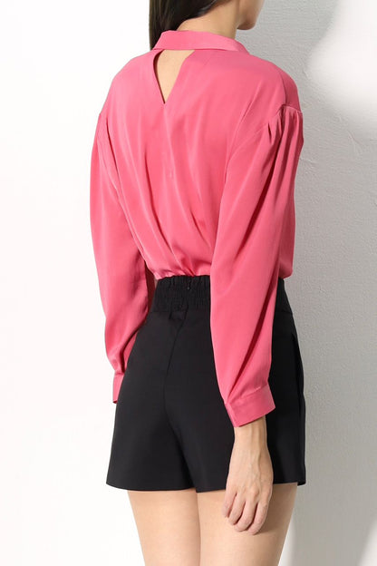 Amy Cutout Satin Shirt