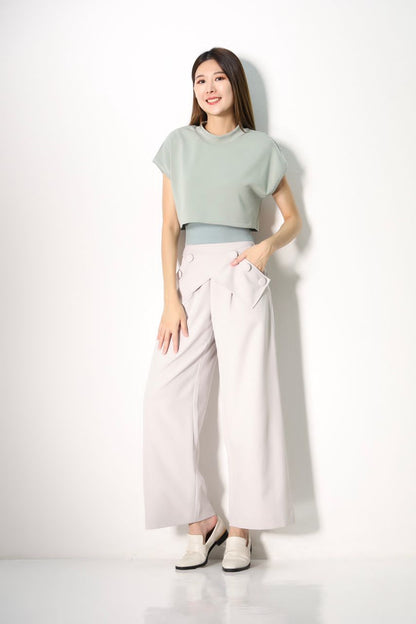 Nicole Cross Button Pants