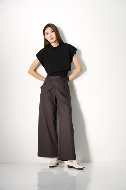 Nicole Cross Button Pants