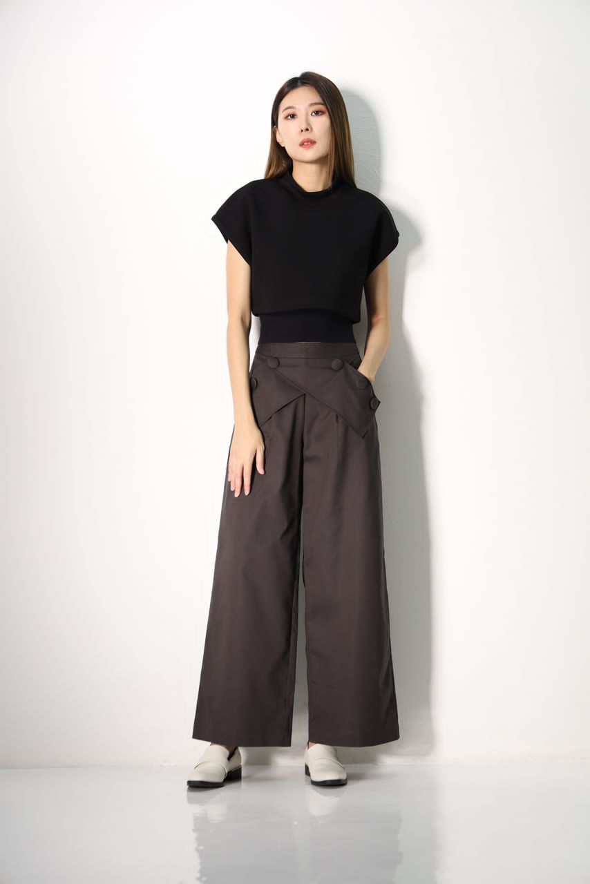 Nicole Cross Button Pants