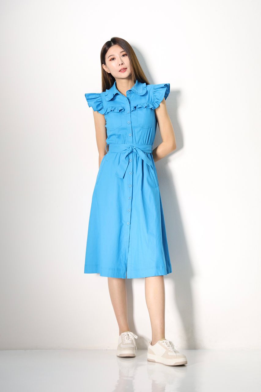 Summer Ruffle Denim Dress