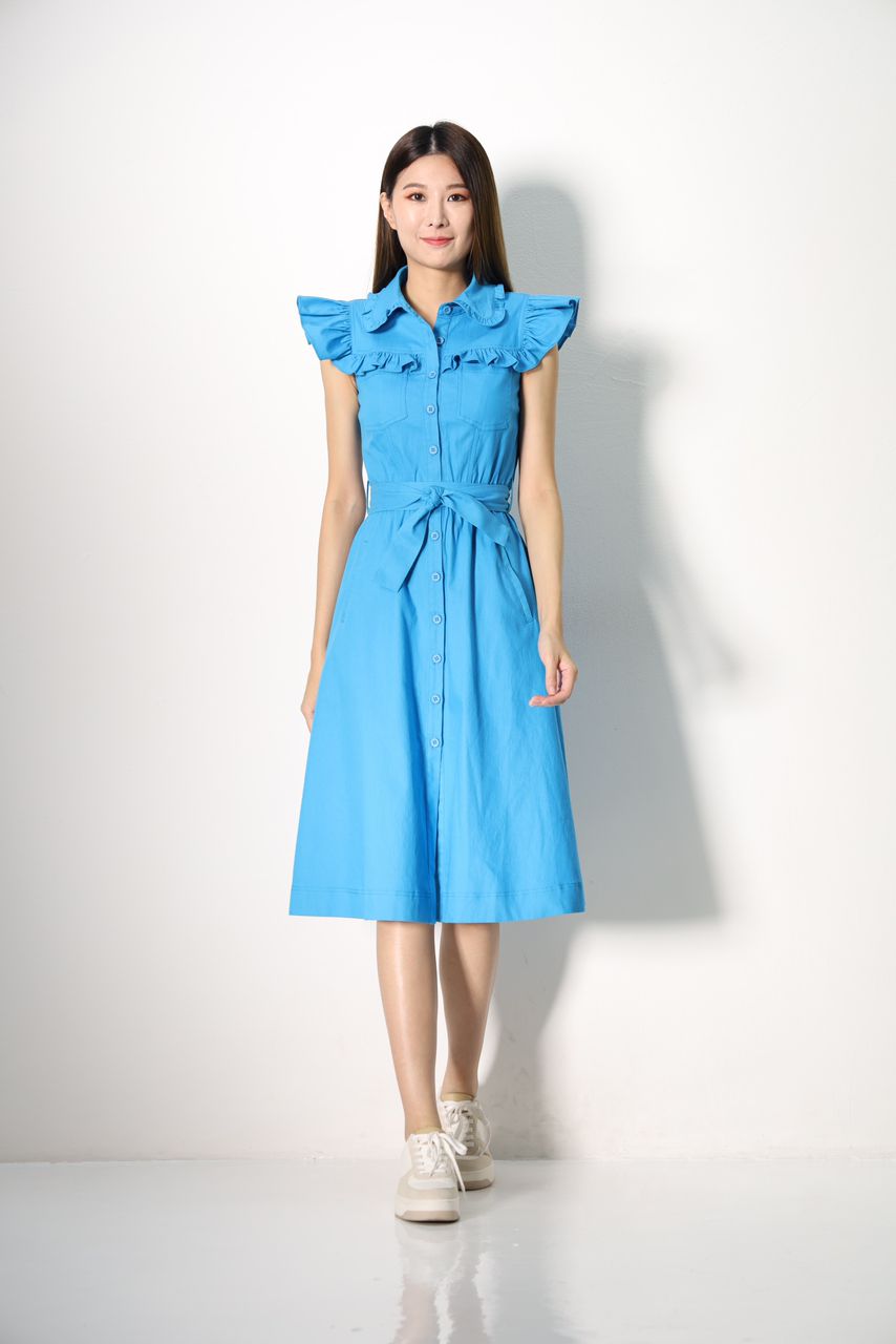 Summer Ruffle Denim Dress