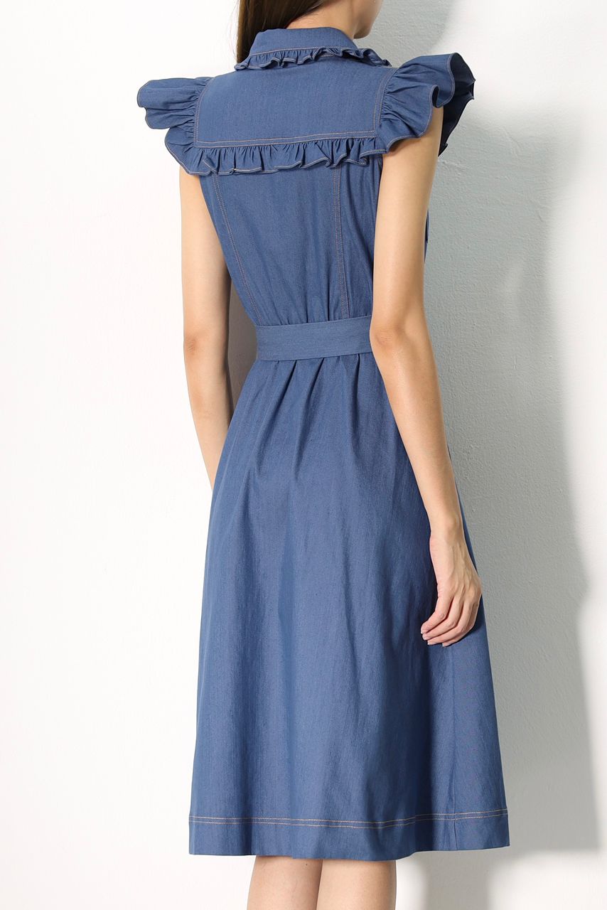 Summer Ruffle Denim Dress