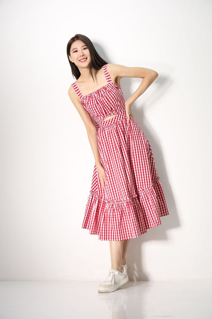 Sweet Heart Checkered Dress