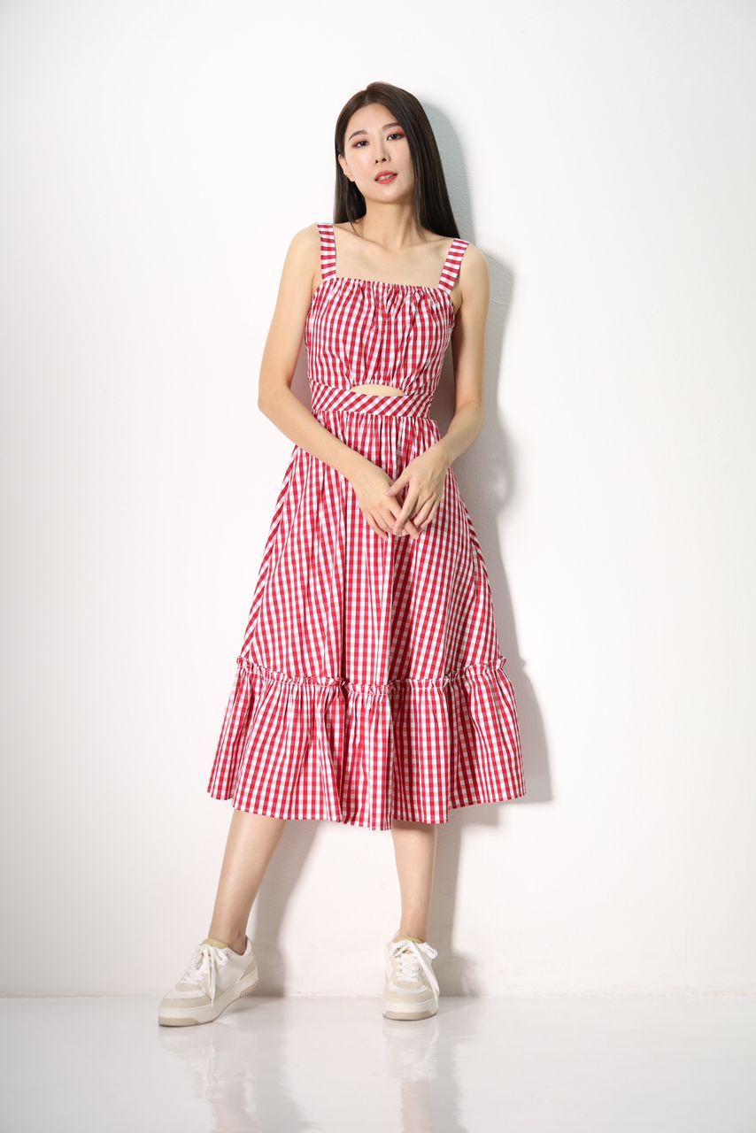 Sweet Heart Checkered Dress