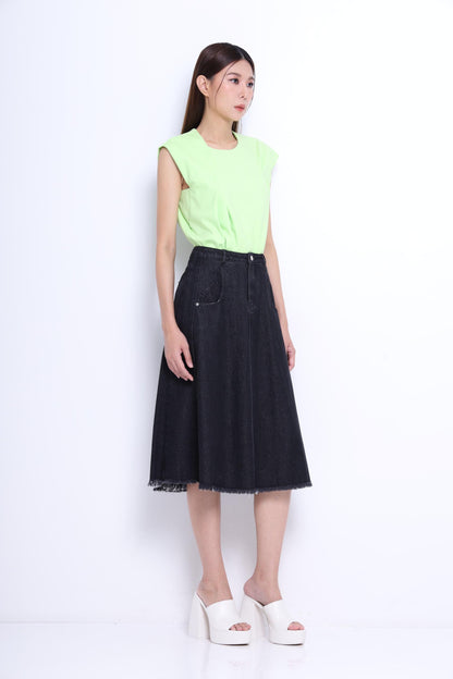 Laylin Denim A-line Skirt