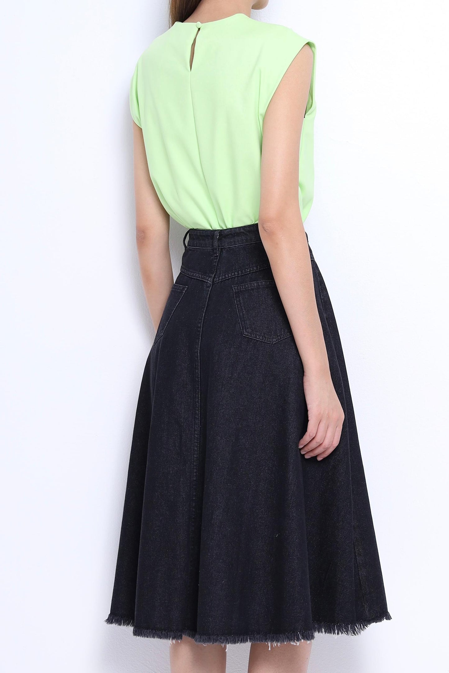 Laylin Denim A-line Skirt