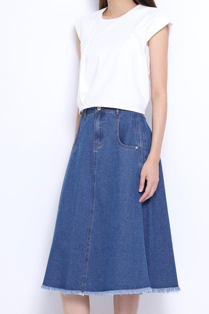 Laylin Denim A-line Skirt