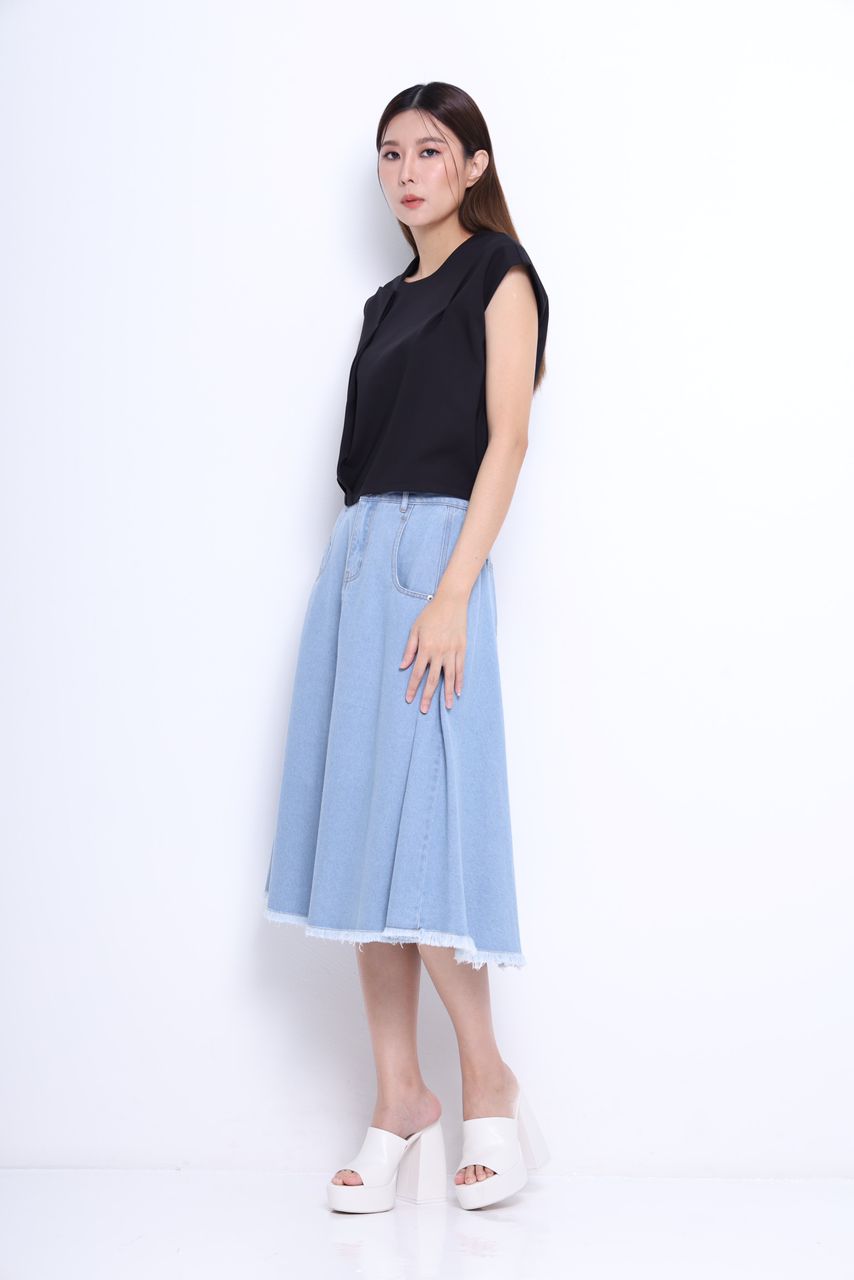 Laylin Denim A-line Skirt