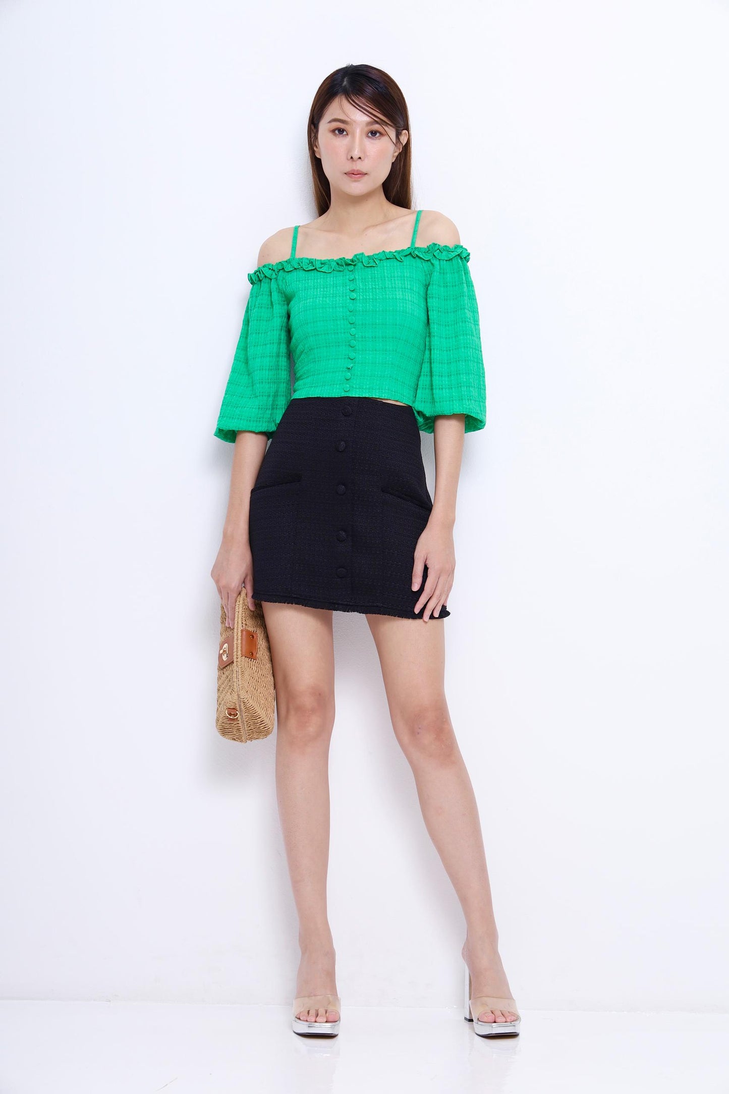 Amélie Ruffle Off Shoulder Blouse