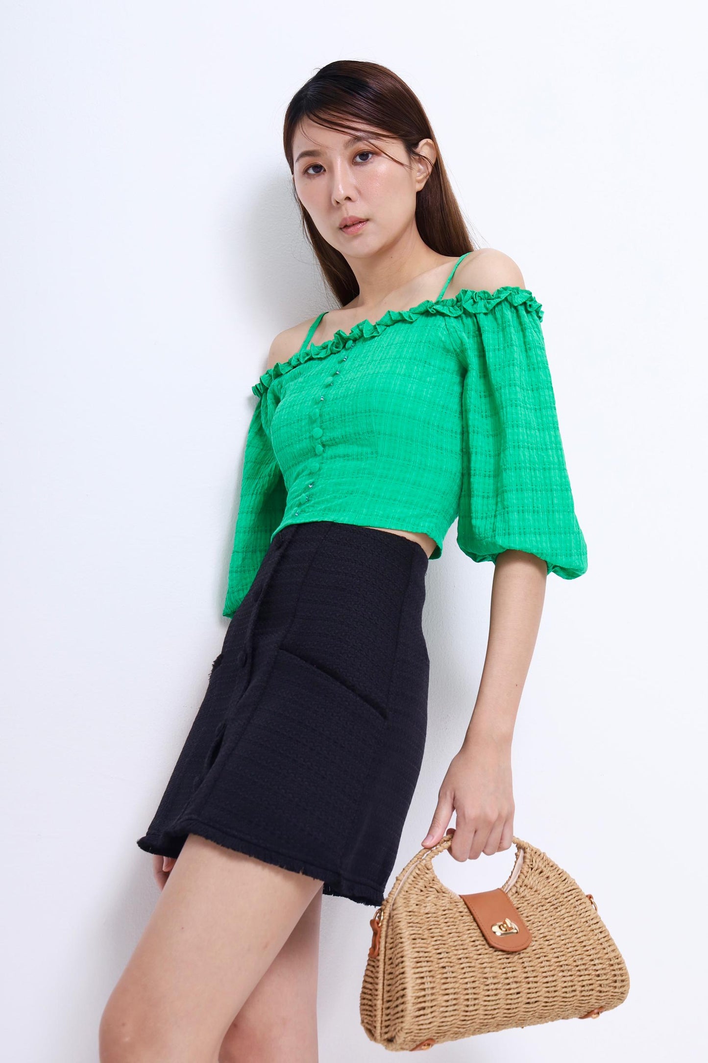 Amélie Ruffle Off Shoulder Blouse