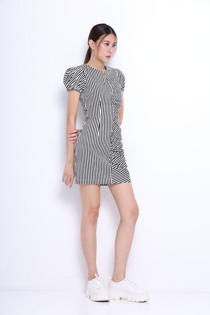 Nancy Asymmetrical Pleated Dress