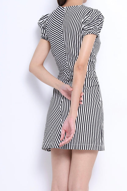 Nancy Asymmetrical Pleated Dress