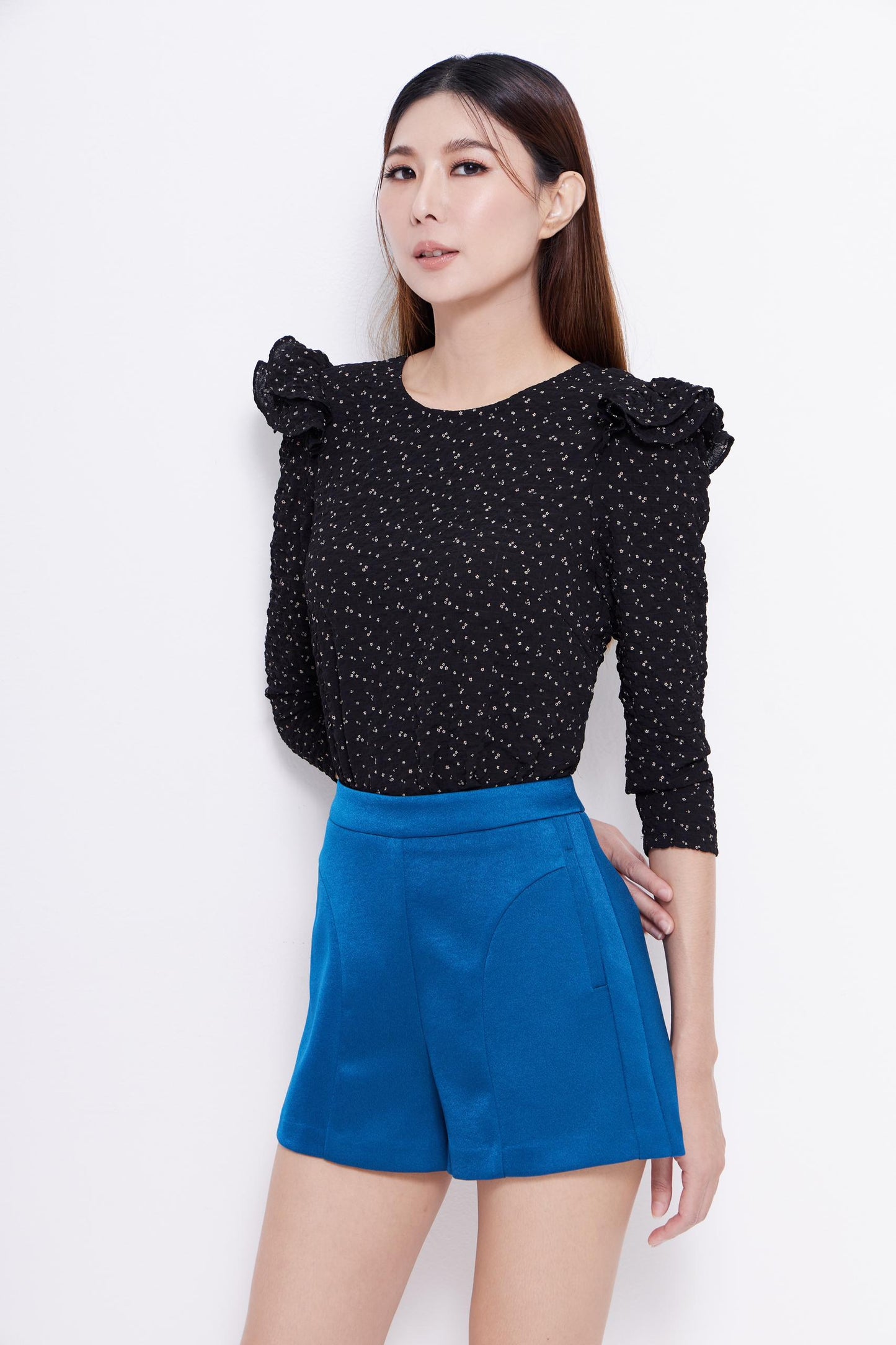 Luna Floral Embossed Blouse