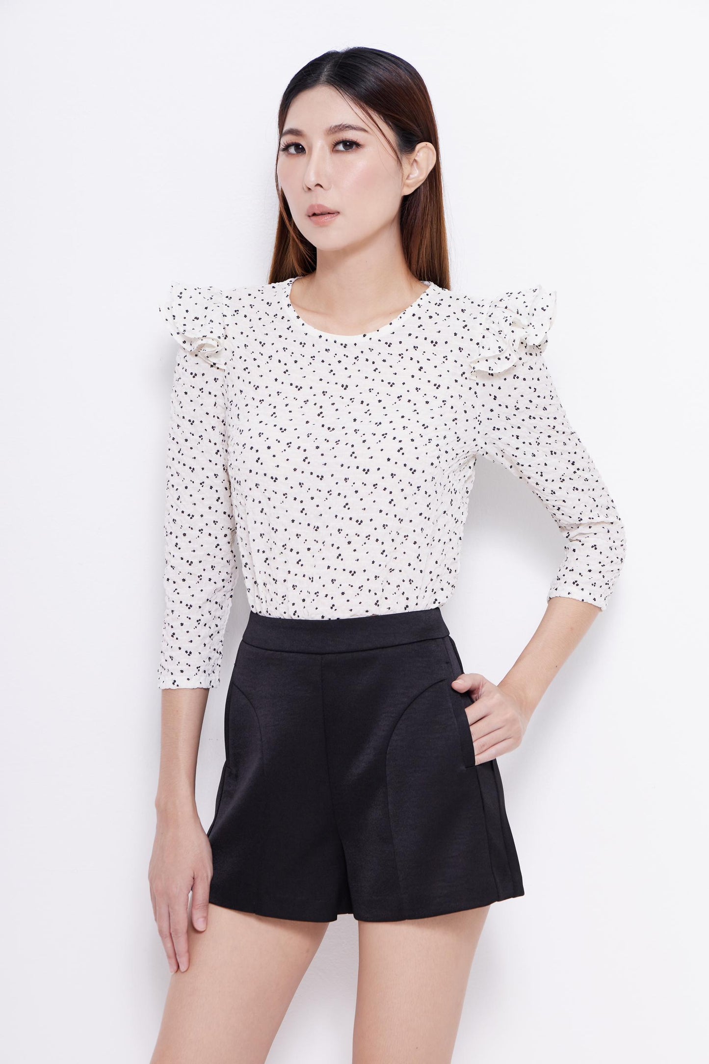 Luna Floral Embossed Blouse