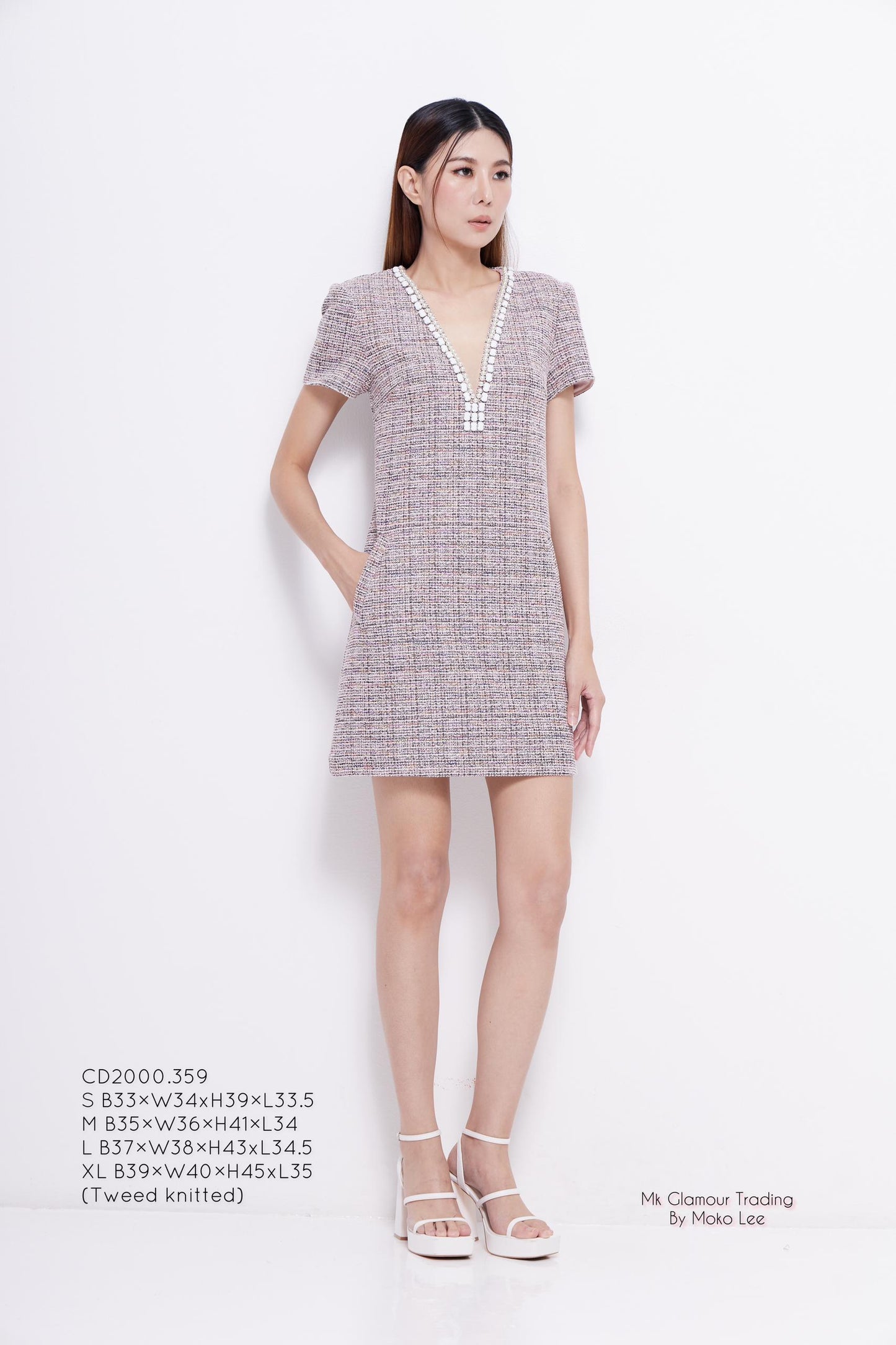 Gabrielle Tweed A-line Dress