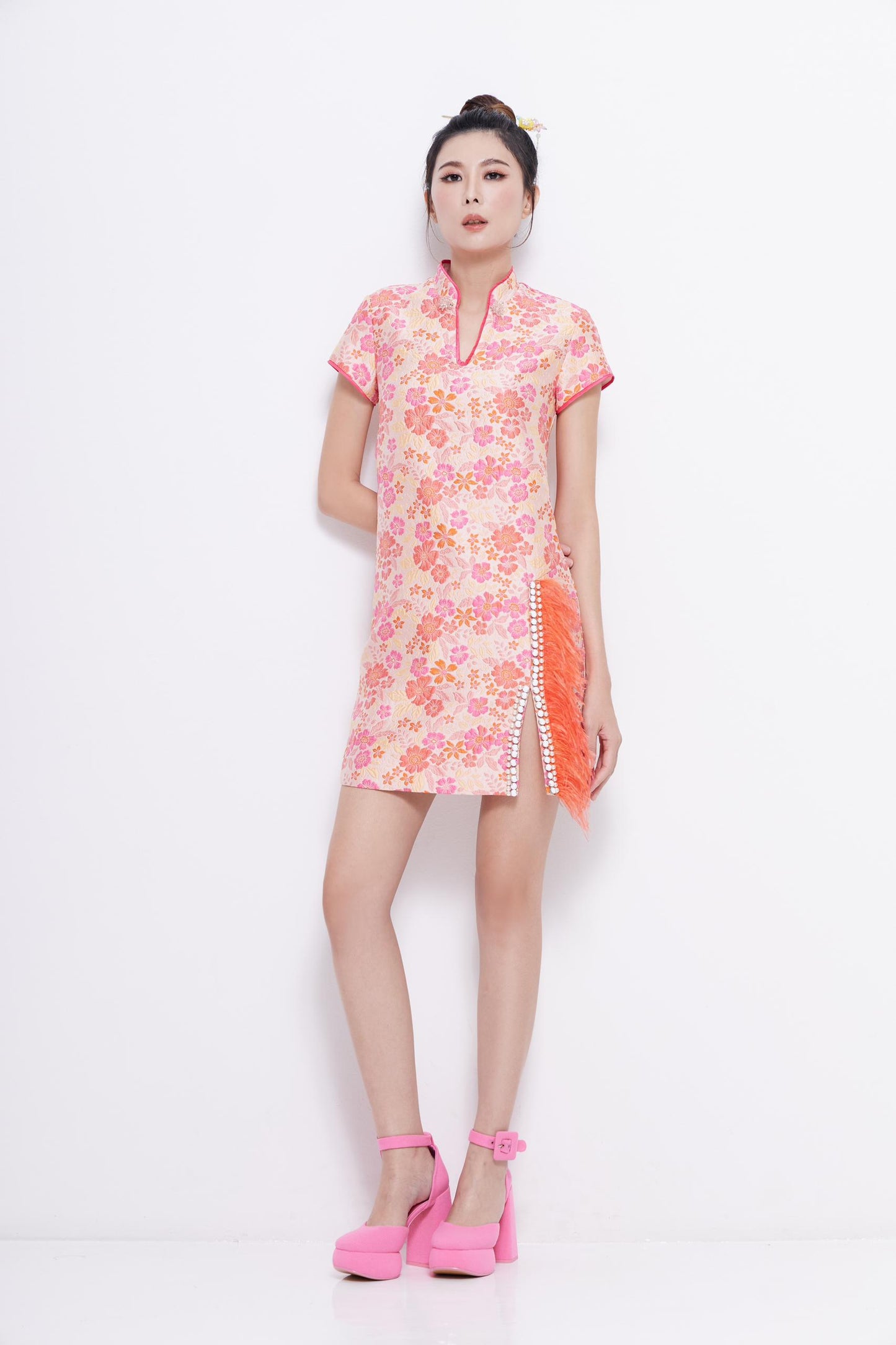 Lea Oriental A-line Qipao Dress