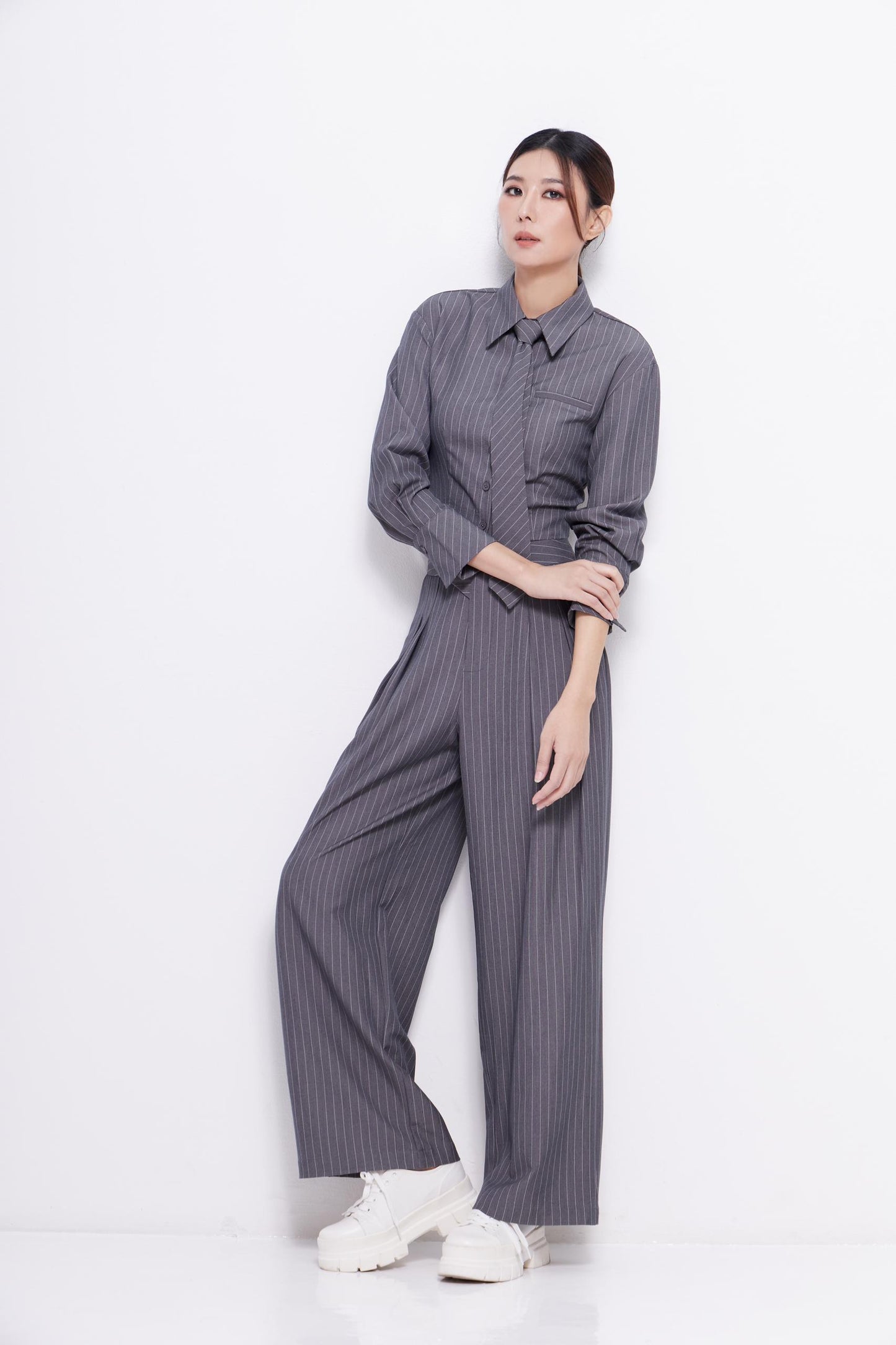 Toni Pinstripe Tailored Pants