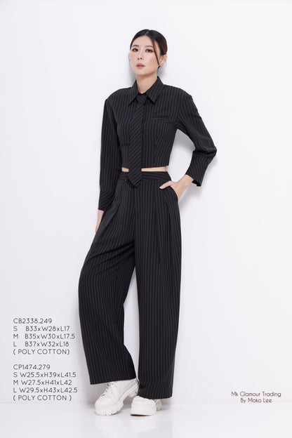 Toni Pinstripe Tailored Pants