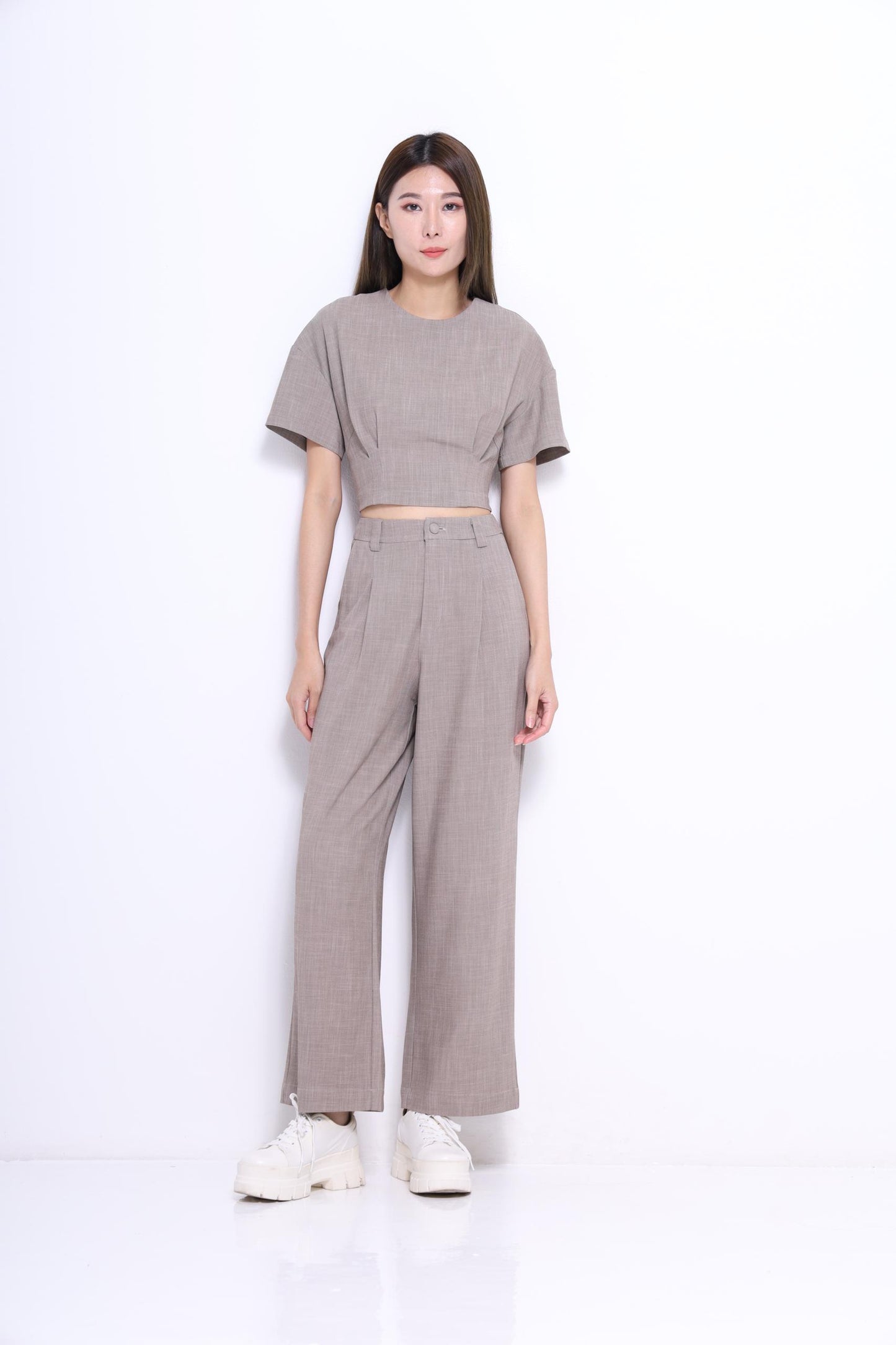 Veron Round Neck Cropped Top